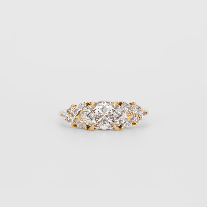 Marquise cut engagement ring, Marquise diamond engagement ring, Marquise solitaire engagement ring, Marquise halo engagement ring, 