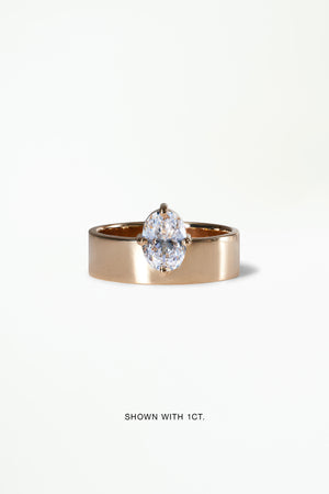 1.0ct Oval Unique Solitaire F/VS1 Lab Grown Diamond Engagement Ring