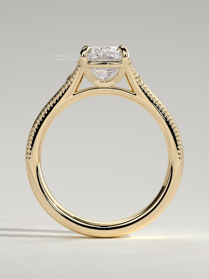 unique oval engagement ring lab grown