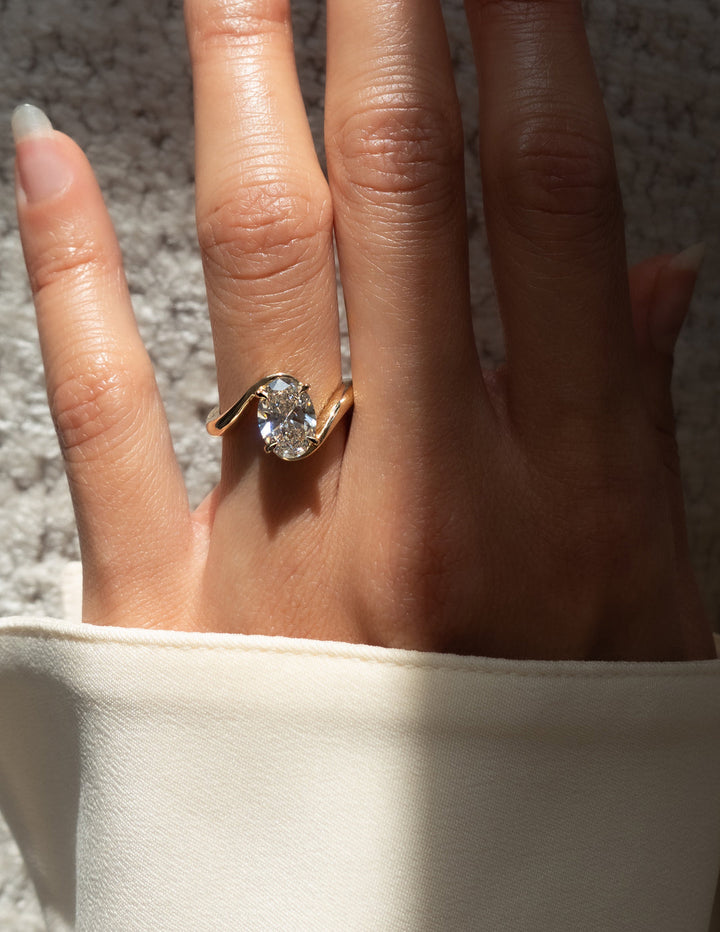 Lab Grown Oval Diamond Ring