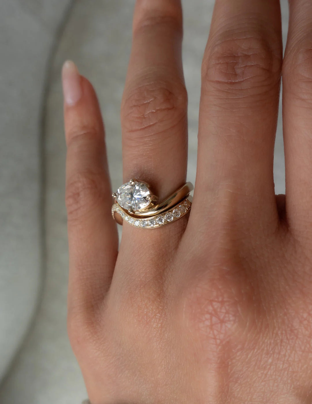 Oval CVD Diamond Engagement Ring