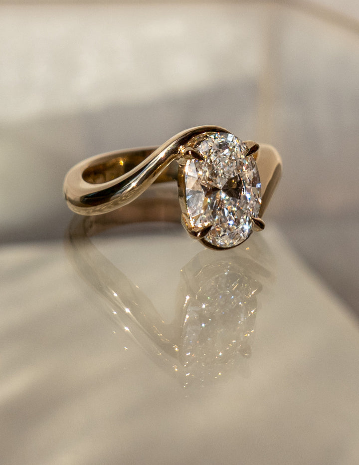 Oval Diamond Ring for Women