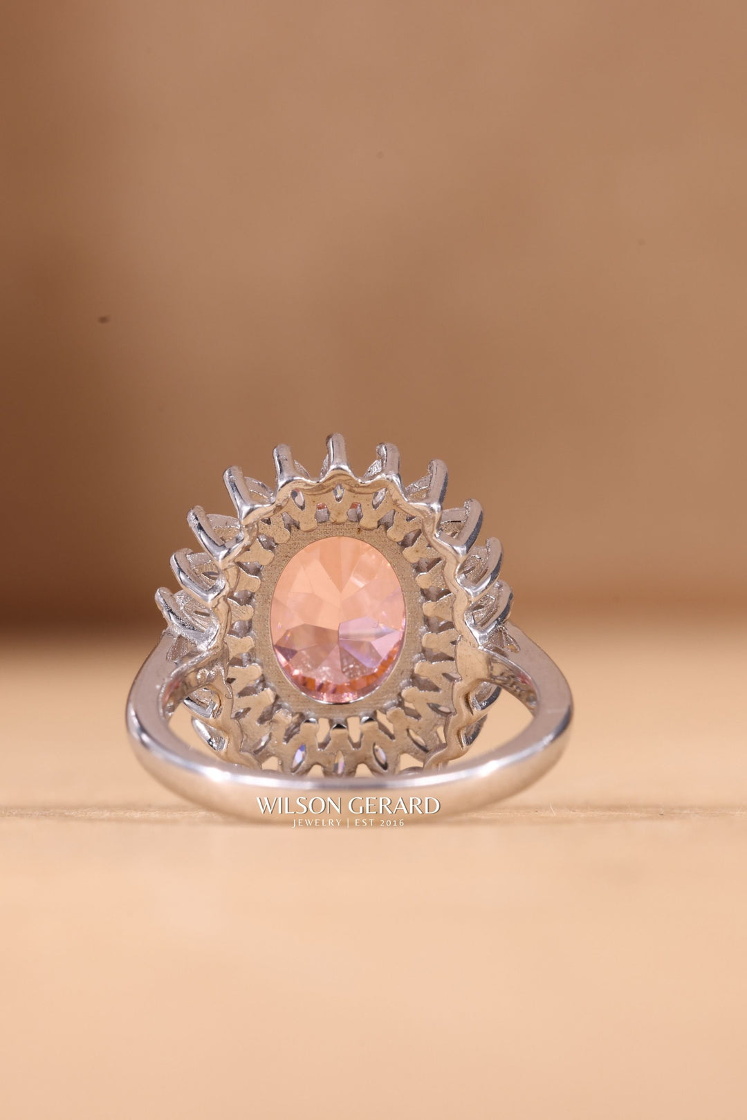 Oval Cut Pink Diamond Engagement Ring