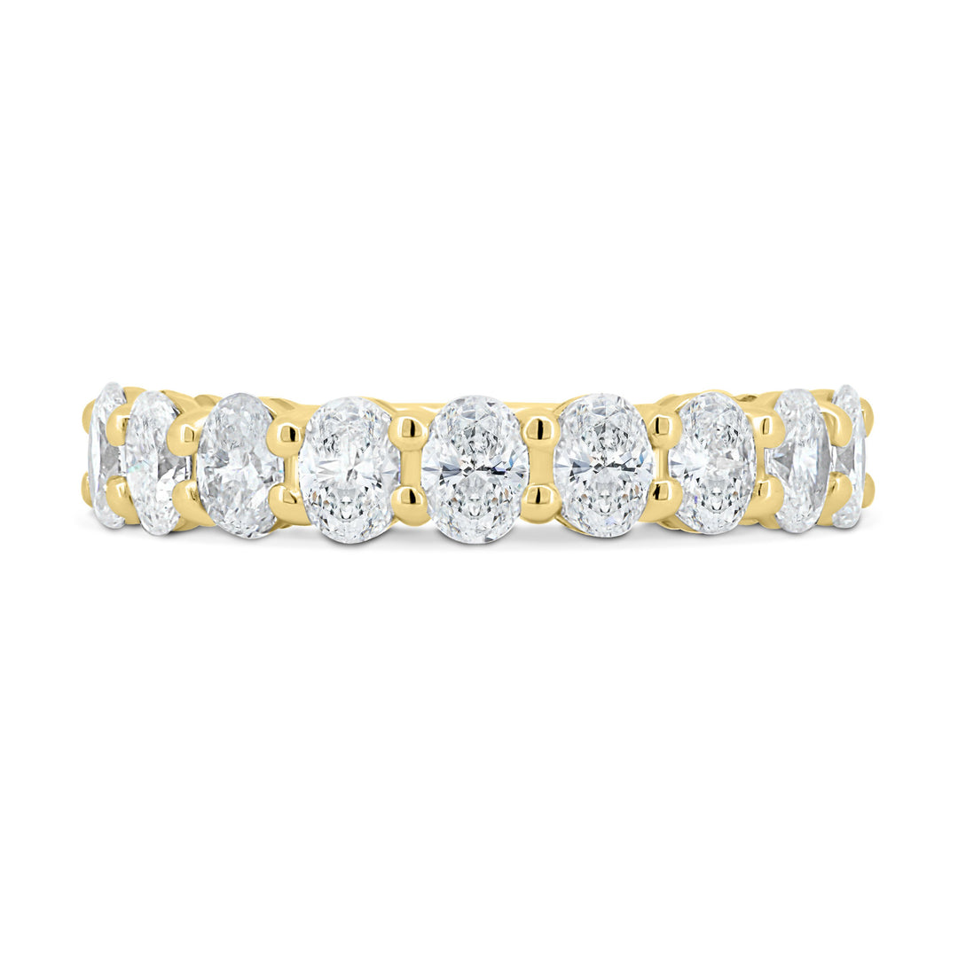 Oval D/VS1 Lab Grown Diamond Half Eternity Wedding Band