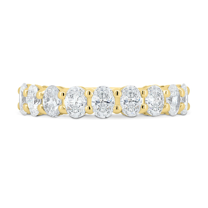 Oval D/VS1 Lab Grown Diamond Half Eternity Wedding Band