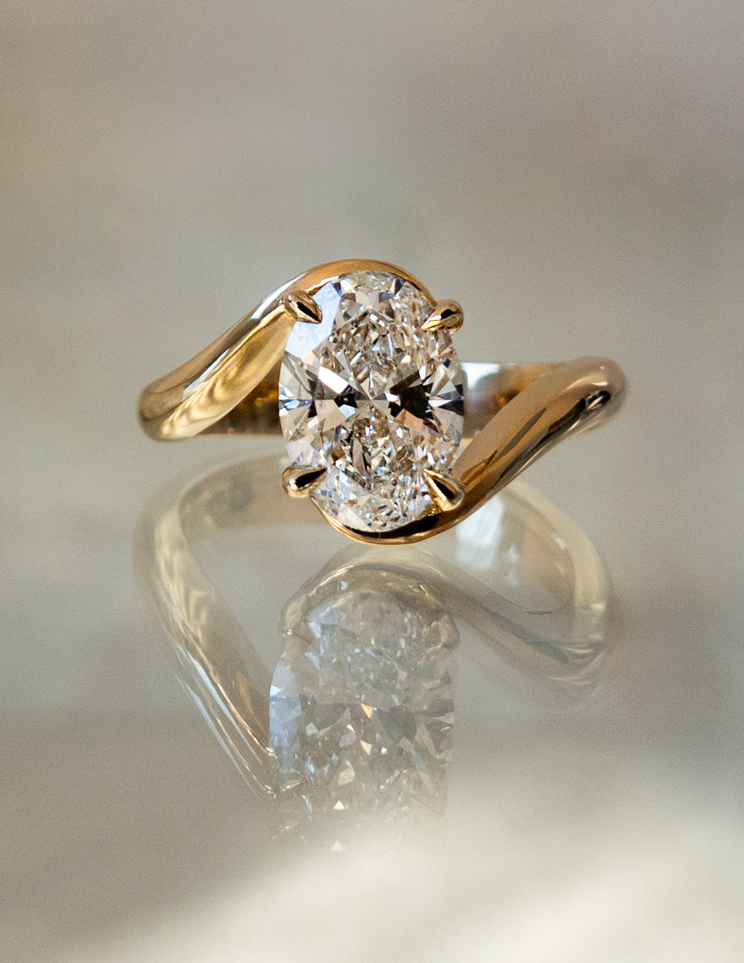 IGI Certified Oval Lab Diamond Ring