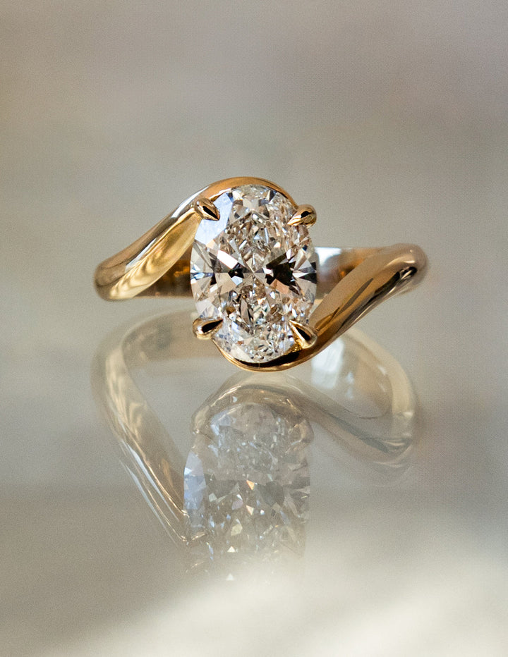 IGI Certified Oval Lab Diamond Ring