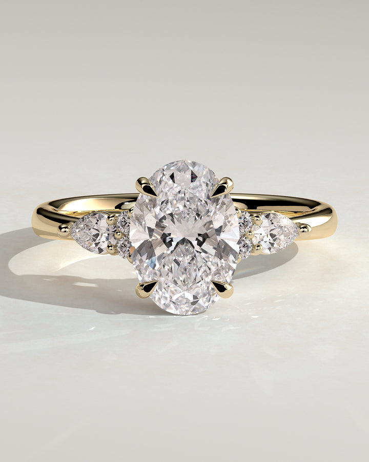 Oval Diamond Solitaire Ring