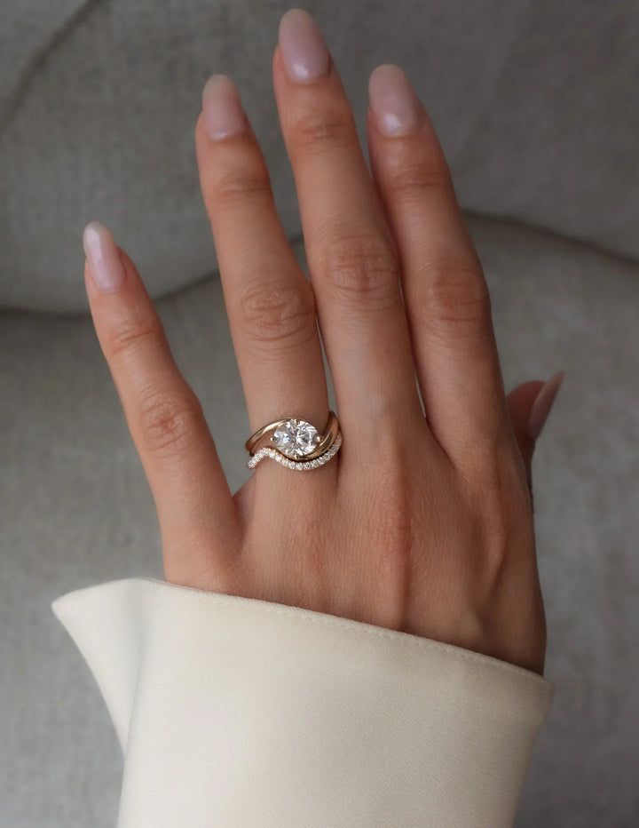 East West Oval Engagement Ring