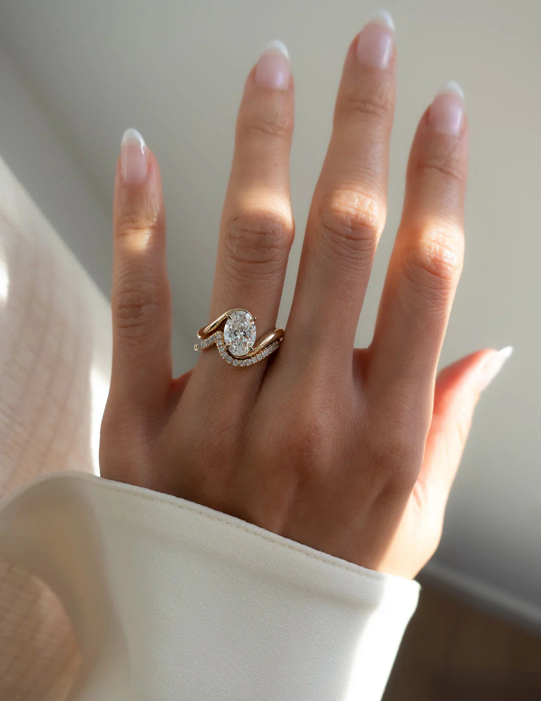 Oval Diamond Bridal Set