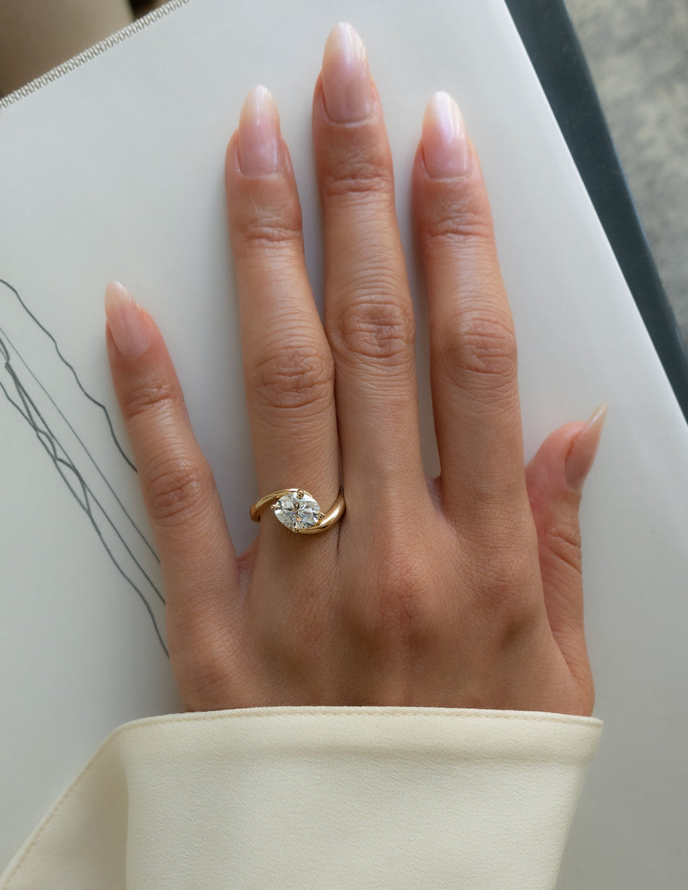 2 Carat Oval Lab Diamond Ring