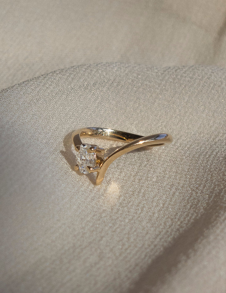 IGI Certified Oval Lab Diamond Ring