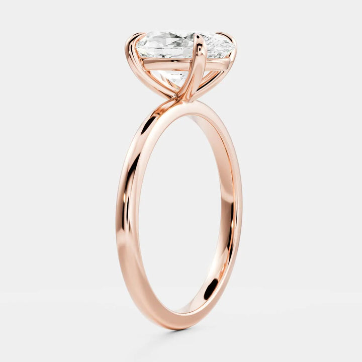 modern oval solitaire engagement ring lab diamond USA