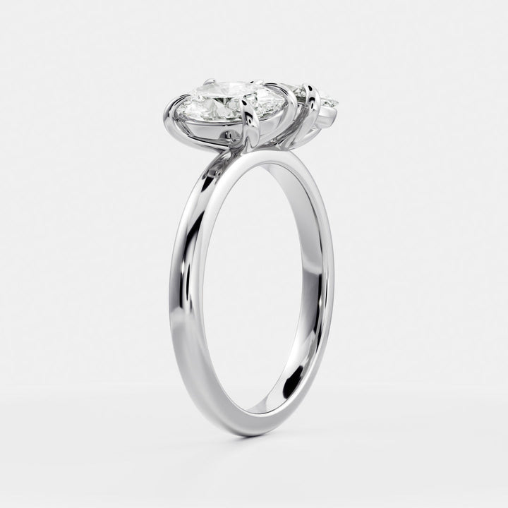 clean oval dual stone toi et moi ring IGI CVD USA