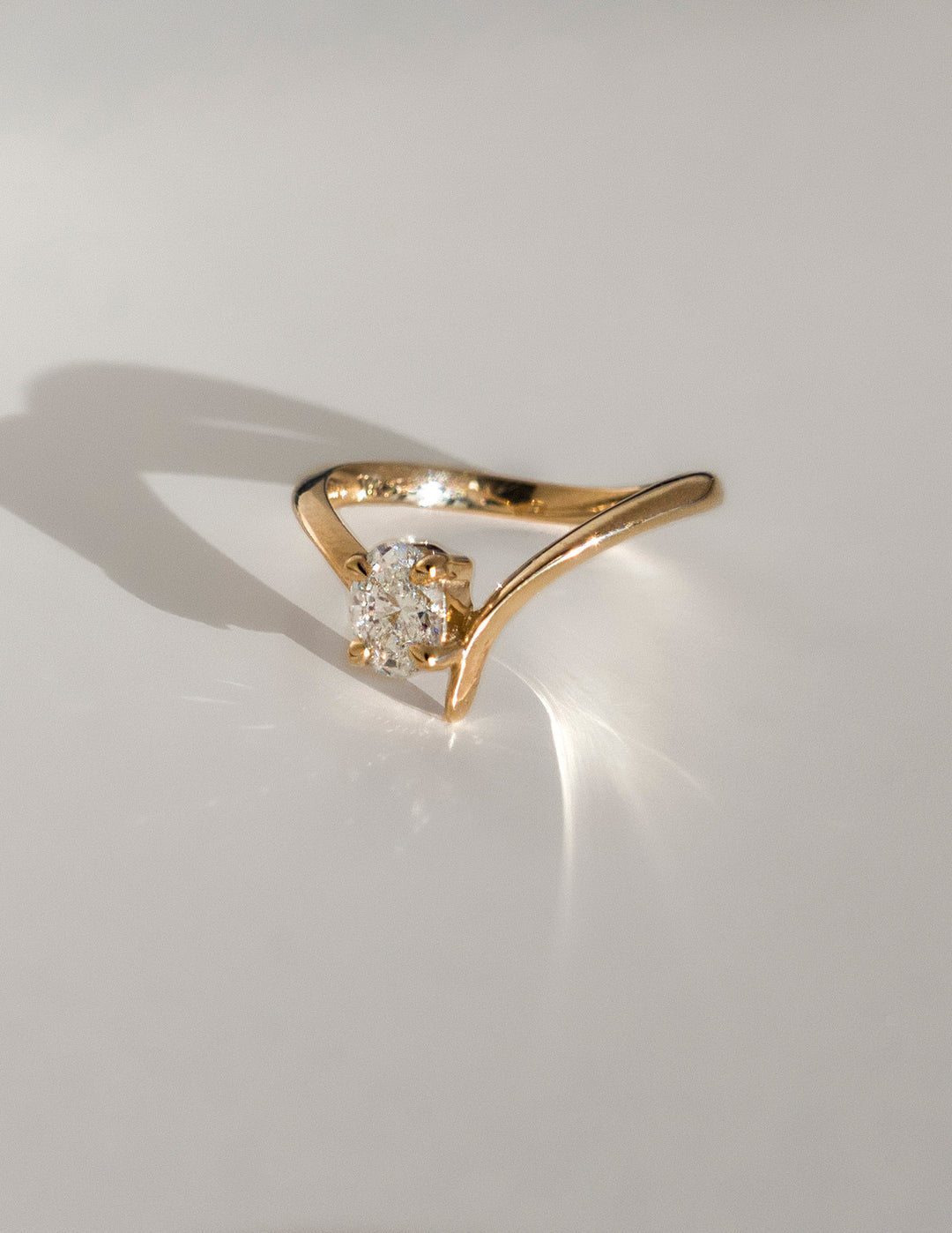 Oval Solitaire Claw Ring