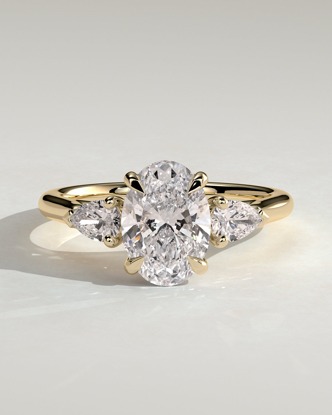 Oval Trilogy Engagement Ring