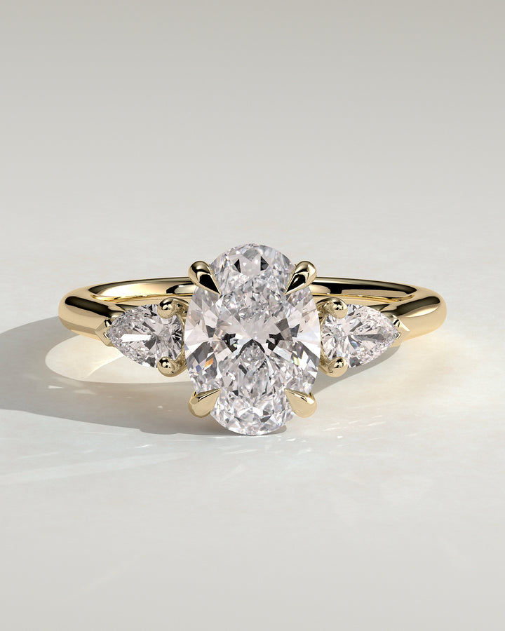 Oval Trilogy Engagement Ring