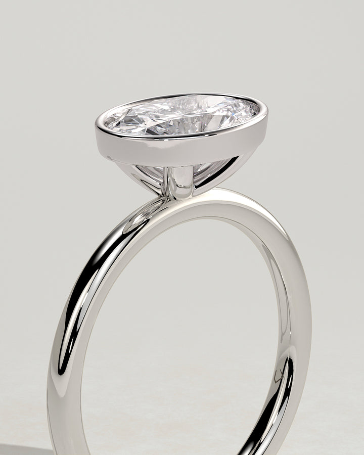 bezel set engagement ring