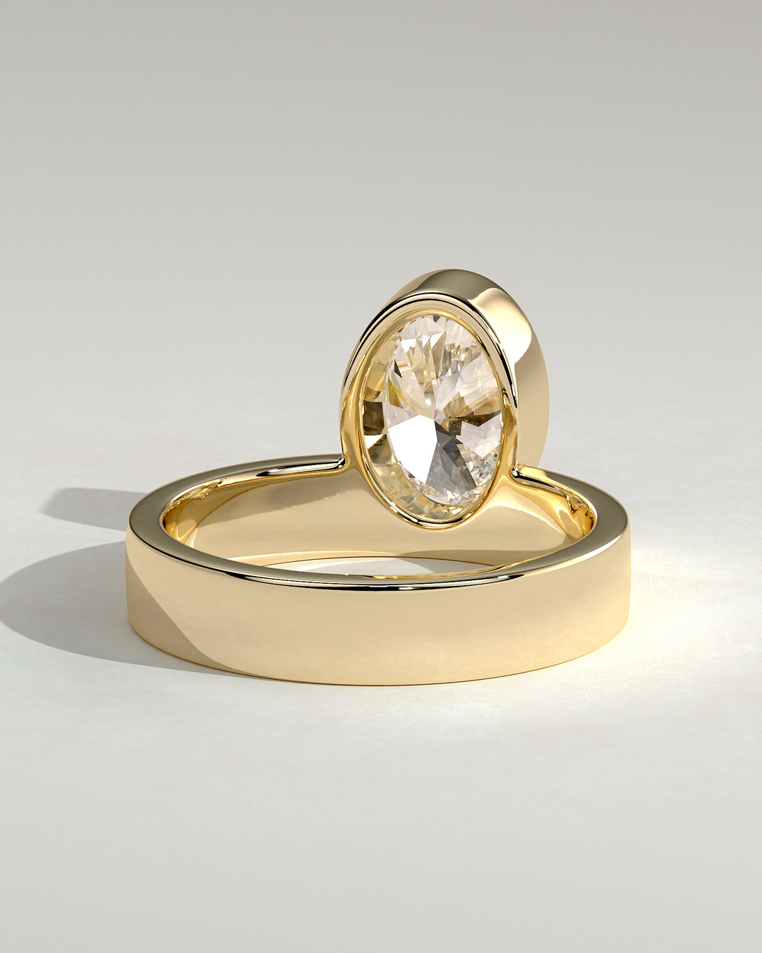Oversized oval diamond ring