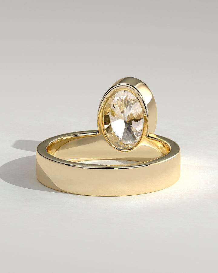 Oversized oval diamond ring