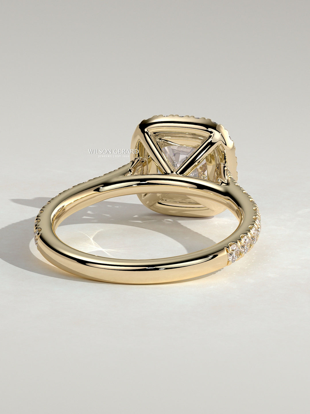 Pavé Band Diamond Engagement Ring