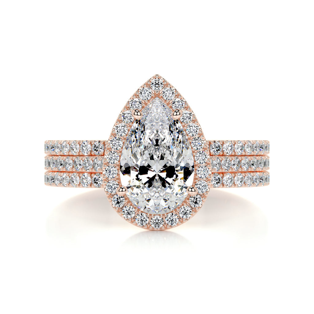 Lab Grown Pear Diamond Bridal Set