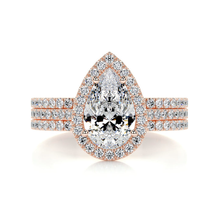 Lab Grown Pear Diamond Bridal Set