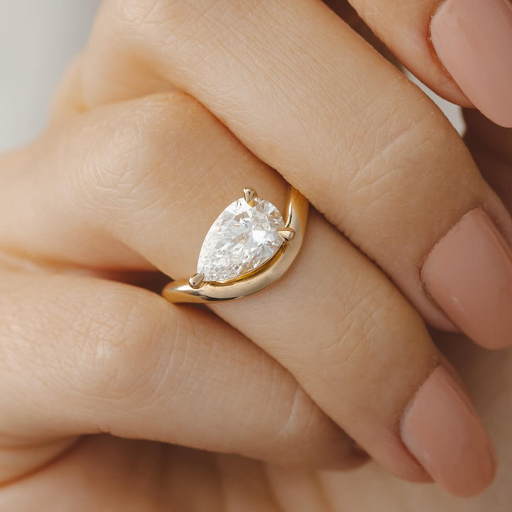 Lab Grown Pear Diamond Ring