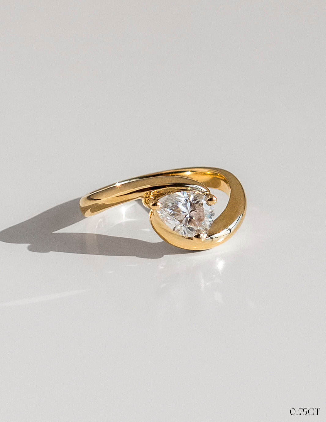 IGI Certified Pear Lab Diamond Ring