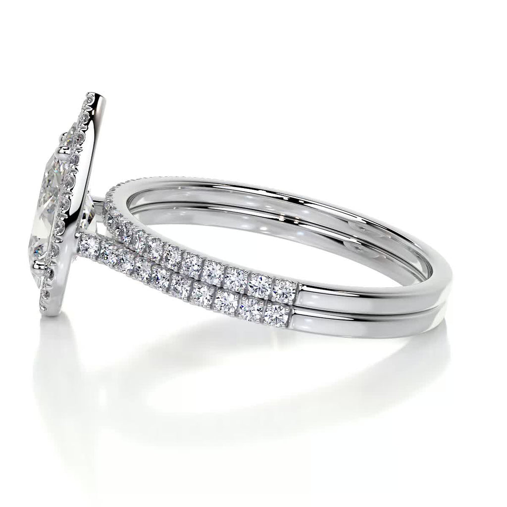 Pear Shaped Lab Diamond Ring Set