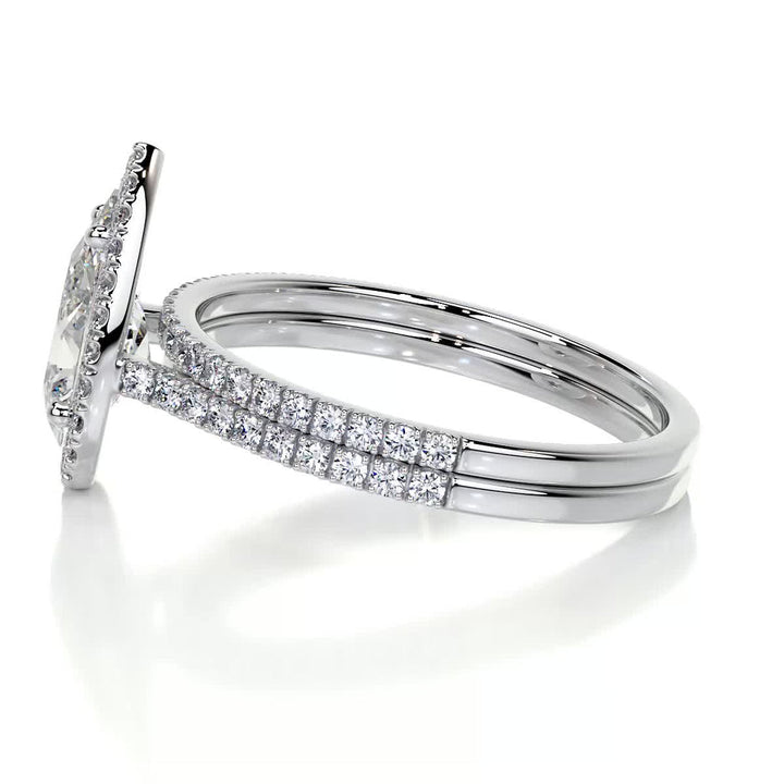Pear Shaped Lab Diamond Ring Set