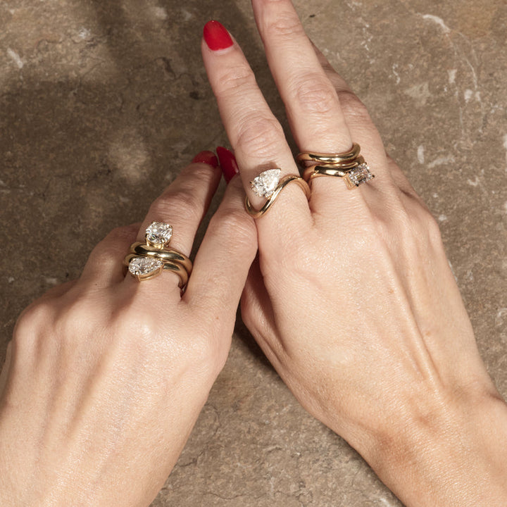 Pear Cut Lab Diamond Ring