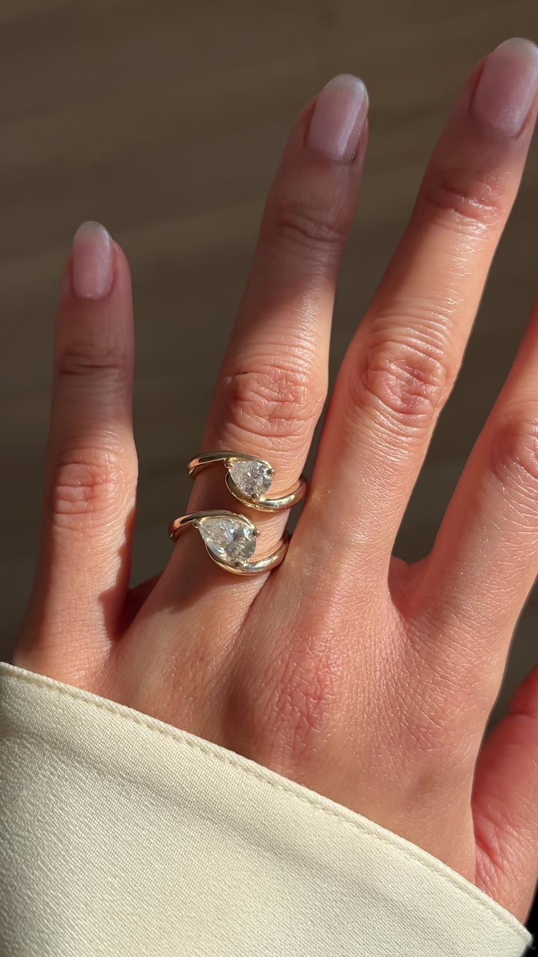 2 Carat Pear Lab Diamond Ring