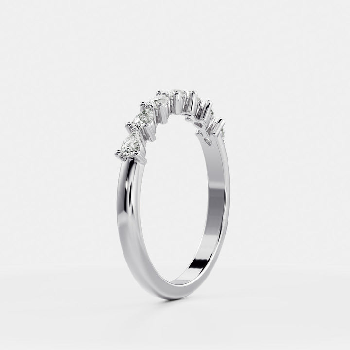 Pear Diamond Stacking Band