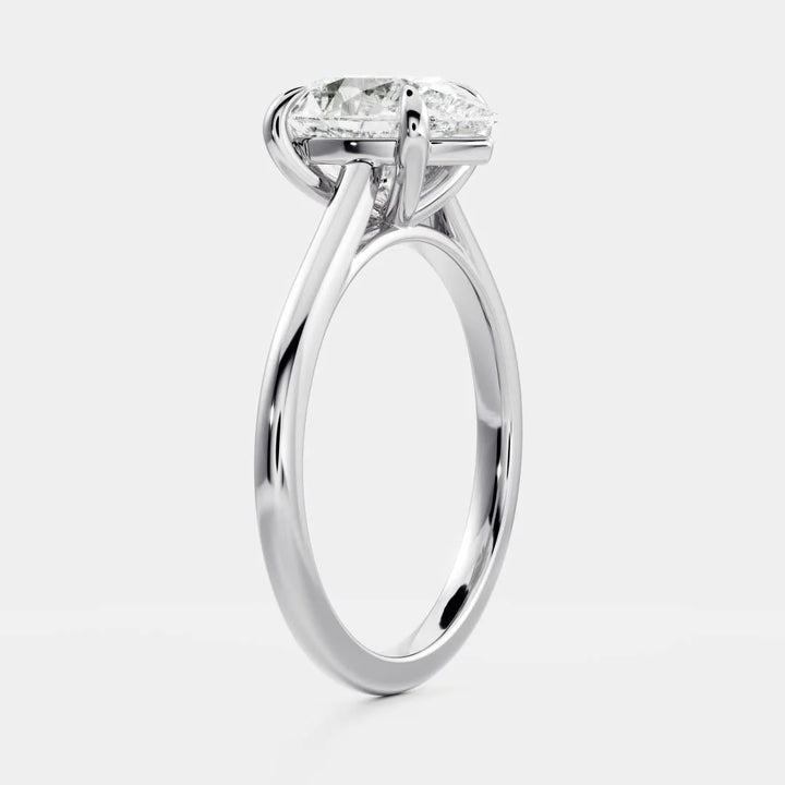 modern pear cathedral engagement ring lab diamond IGI certified USA
