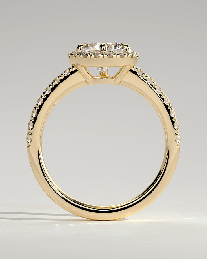 pear pave engagement ring