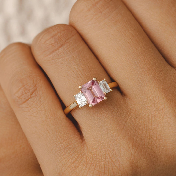 IGI Certified Pink Lab Diamond Ring