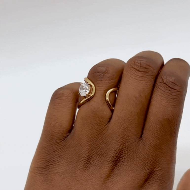 Lab Grown Round Diamond Wrap Ring