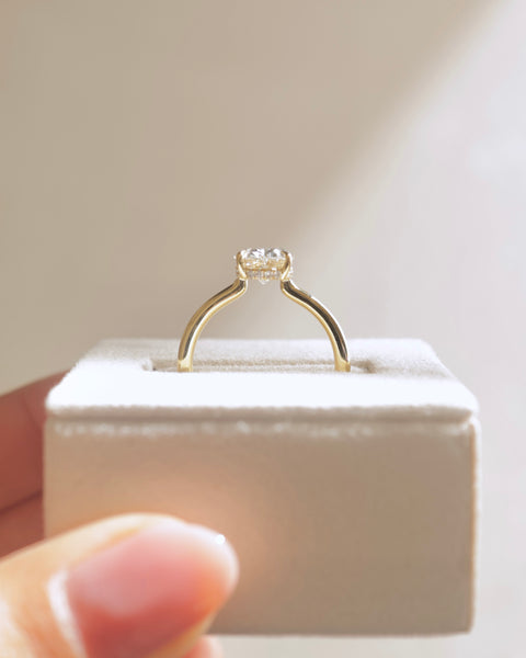 Oval Cut Lab Diamond Engagement Ring
