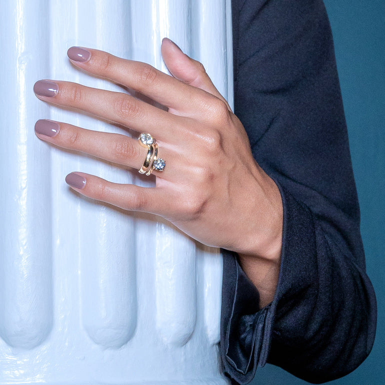 Lab Grown Round Bezel Ring