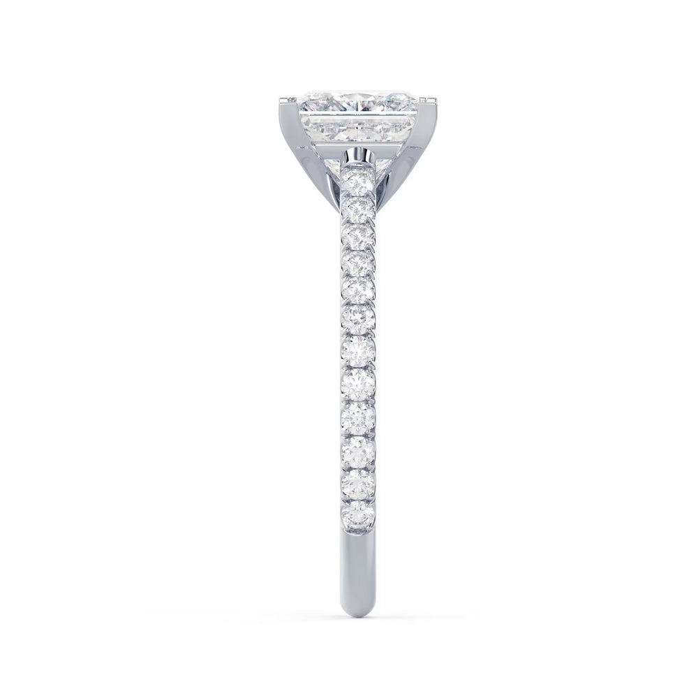 E VS1 princess cut lab diamond ring