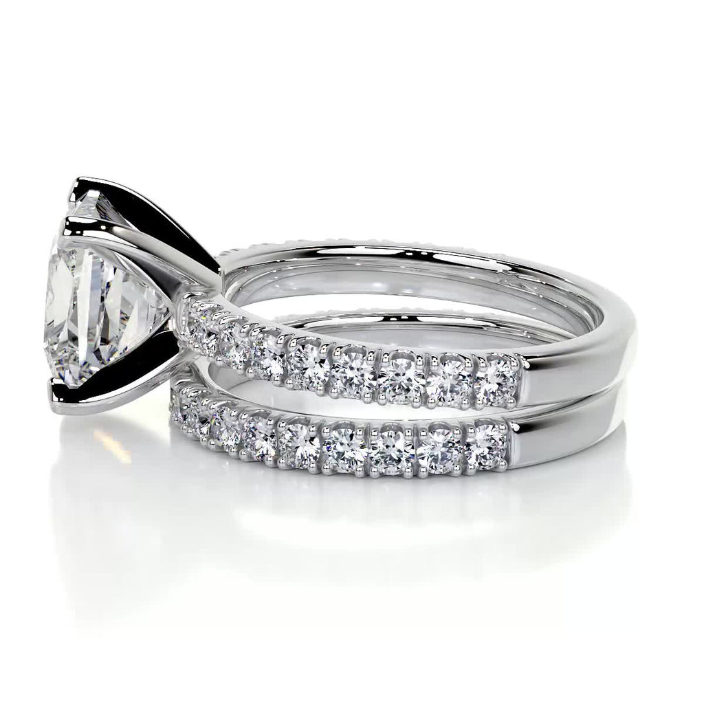 Princess Diamond Ring With Wedding Band