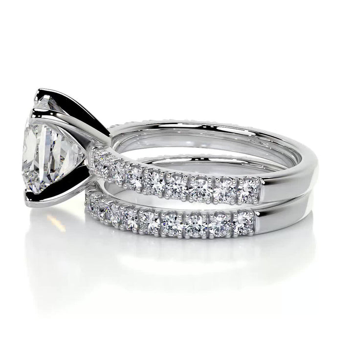 Princess Diamond Ring With Wedding Band