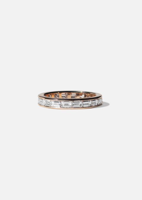 Baguette Cut East West Channel Pave Lab Grown Diamond Eternity Wedding Band