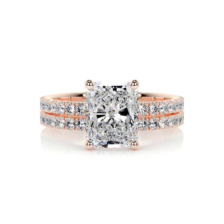 Radiant Engagement Ring With Band