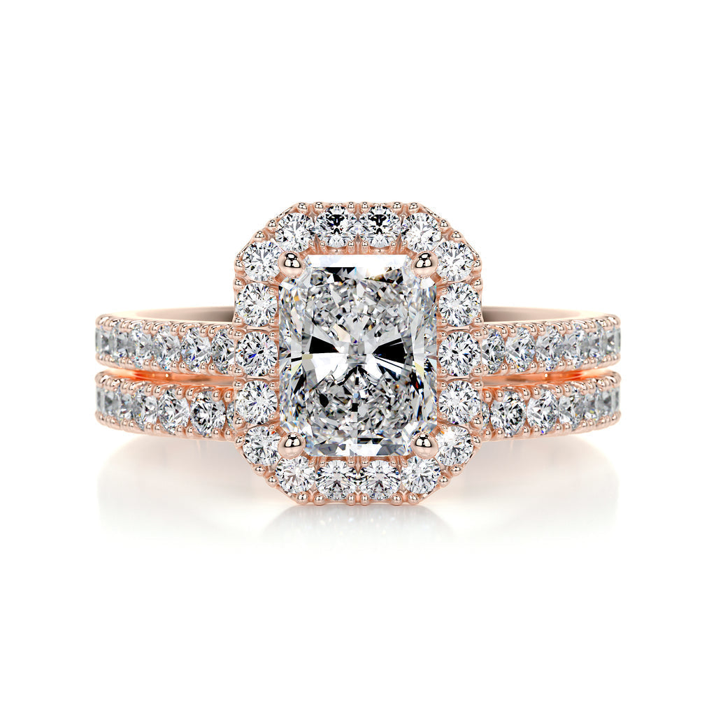 Radiant Diamond Wedding Set
