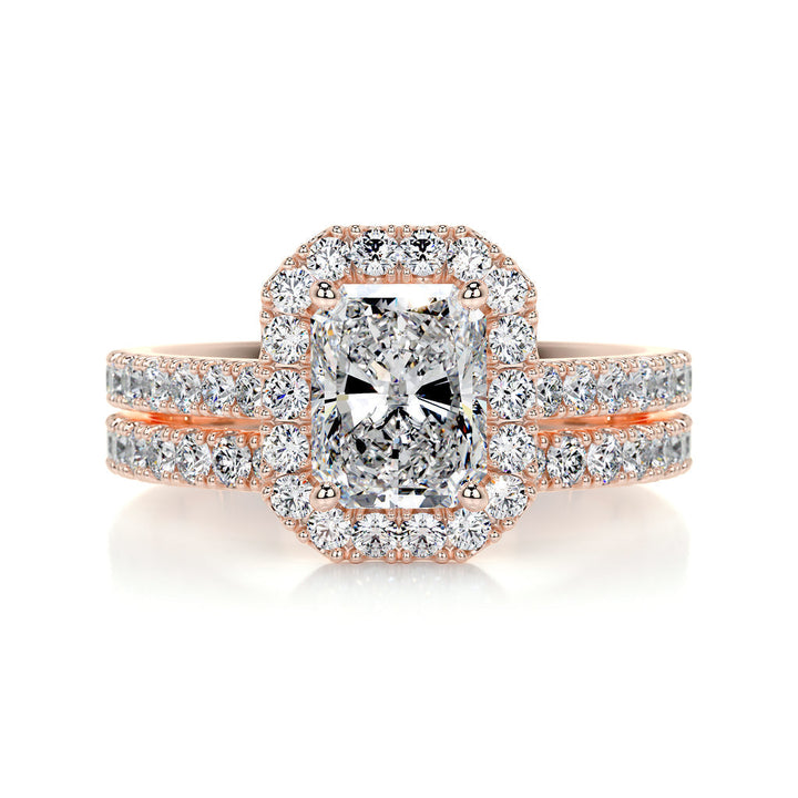 Radiant Diamond Wedding Set