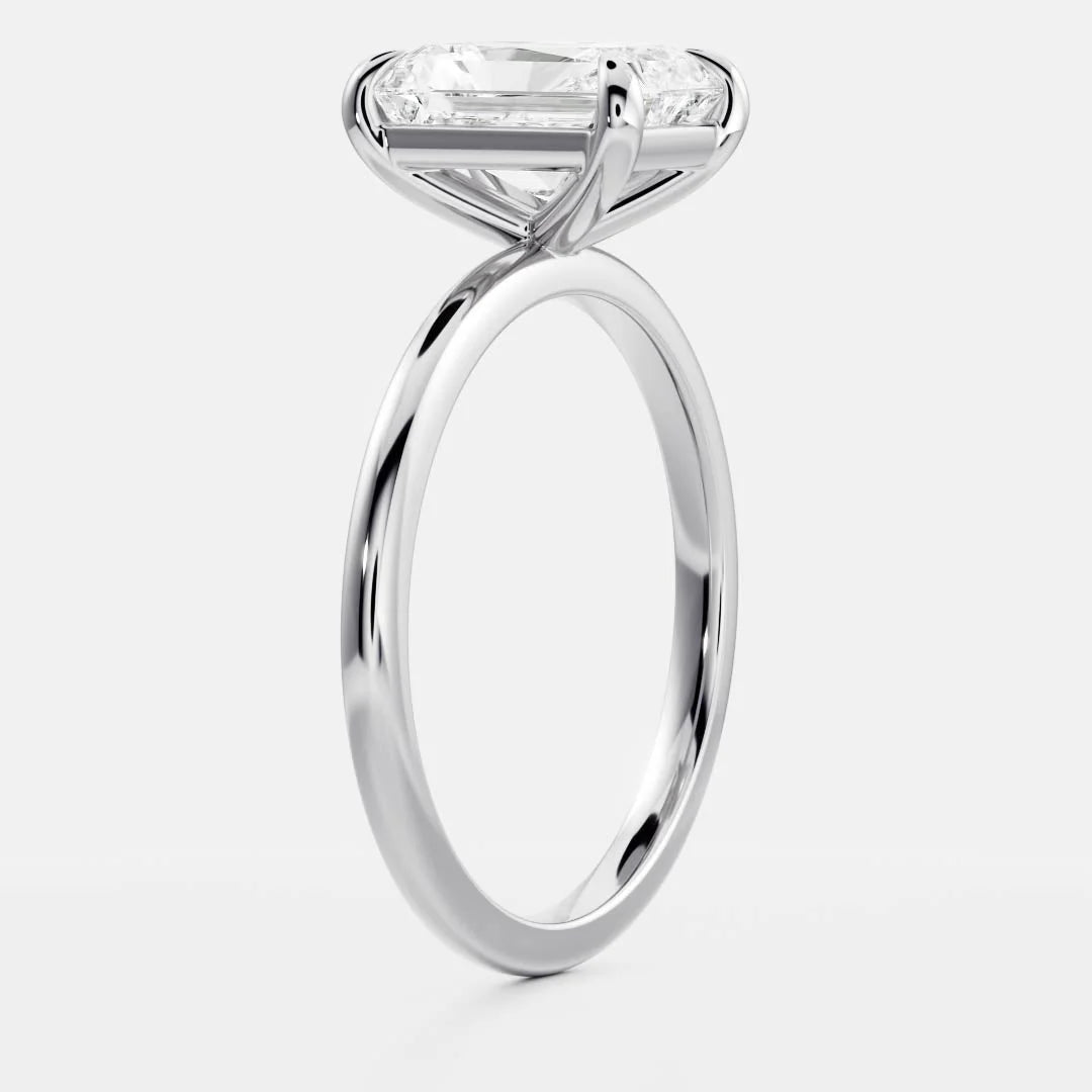 modern radiant solitaire engagement ring lab diamond USA