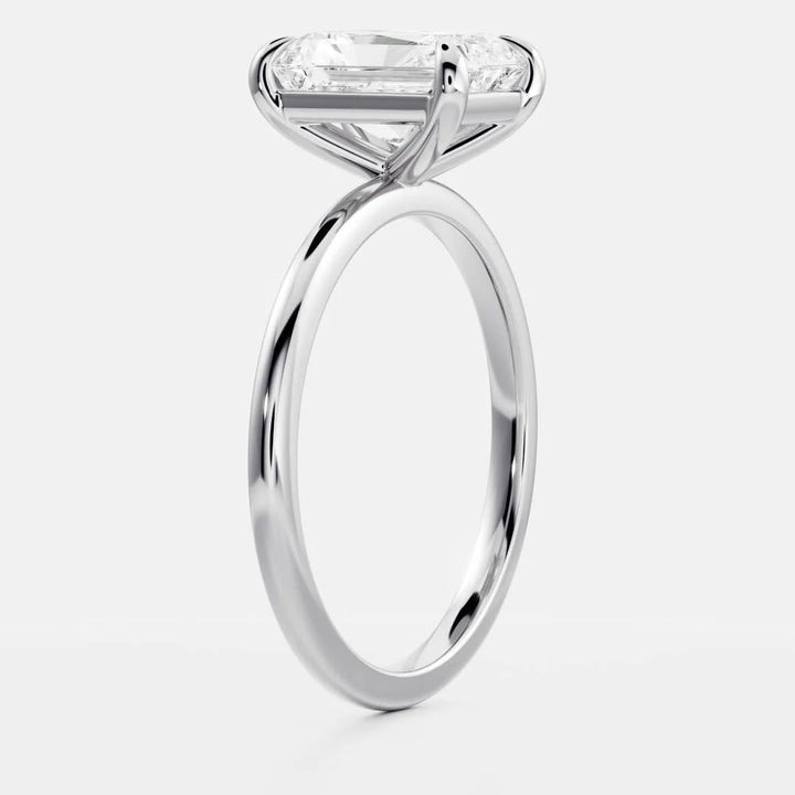 modern radiant solitaire engagement ring lab diamond USA