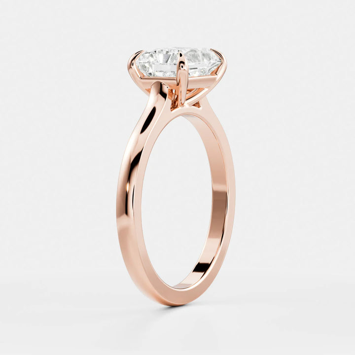 1.0CT East West Radiant Lab Grown Diamond Cathedral Engagement Ring